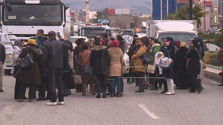 بە وێنە...بایكۆتكردنی دەوامی كارمەندان لە سلێمانی